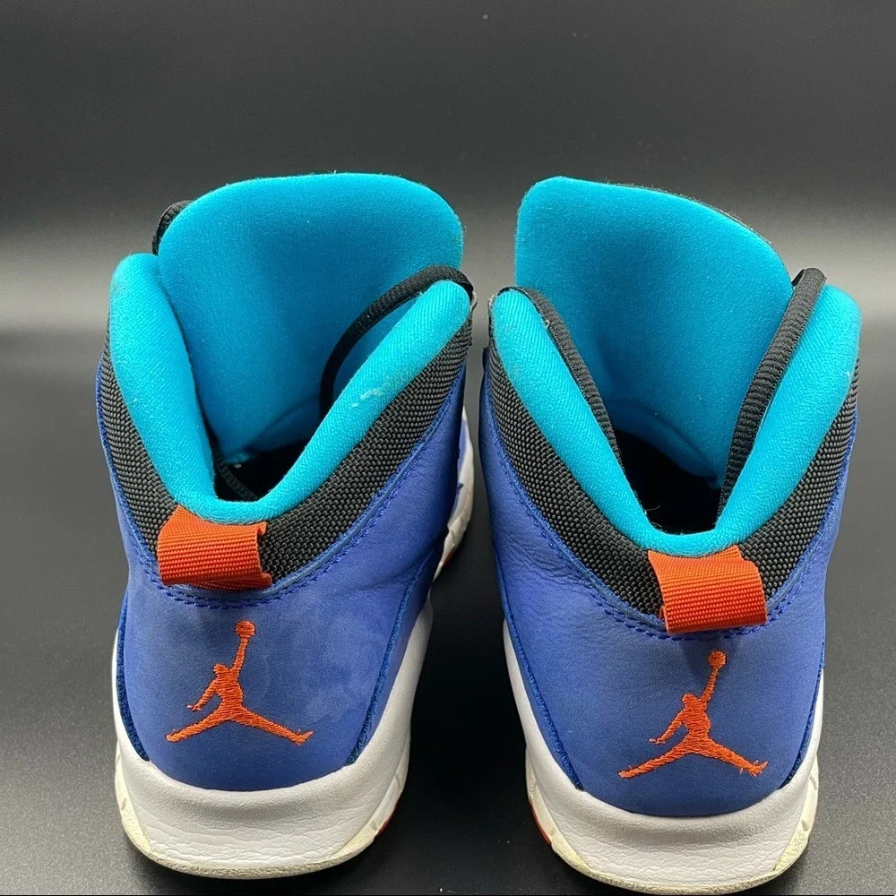 Jordan 10 Retro Tinker Blue‎ Orange Basketball Shoes 310805-408 Men's Sz 5Y